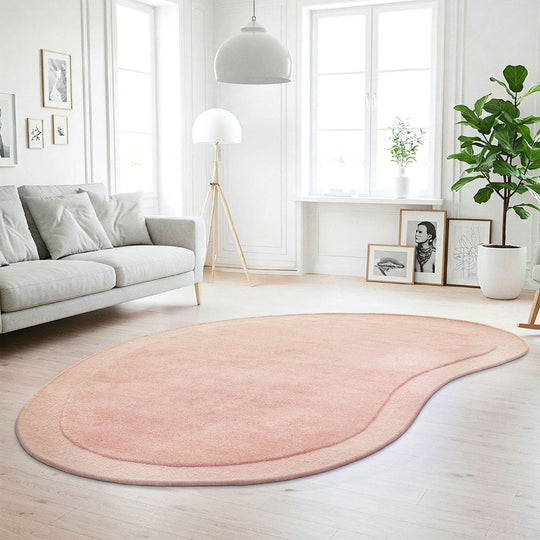 Asymmetrical Blush 100% NZ Wool Rug