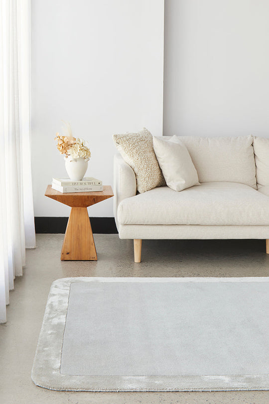 Hand-Tufted NZ Wool & Viscose Silver Rug