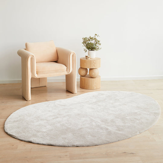 Soft Machine Washable  Pearl Rug