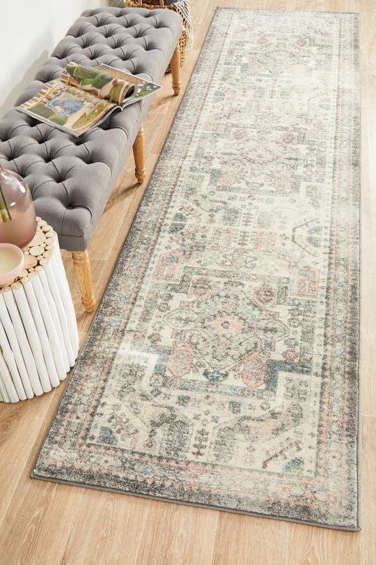 Arvin Power Loomed Silver Runner Rug