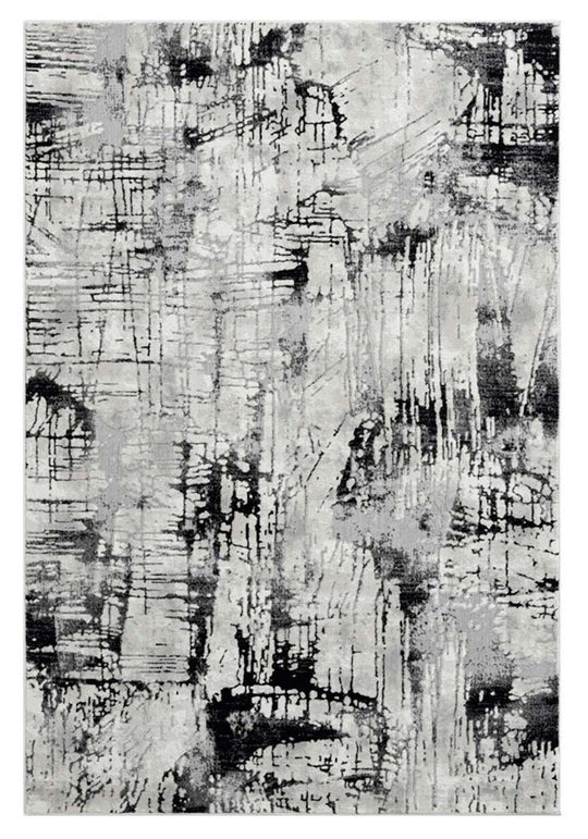 Abdera Modern Design Black Rug-4004