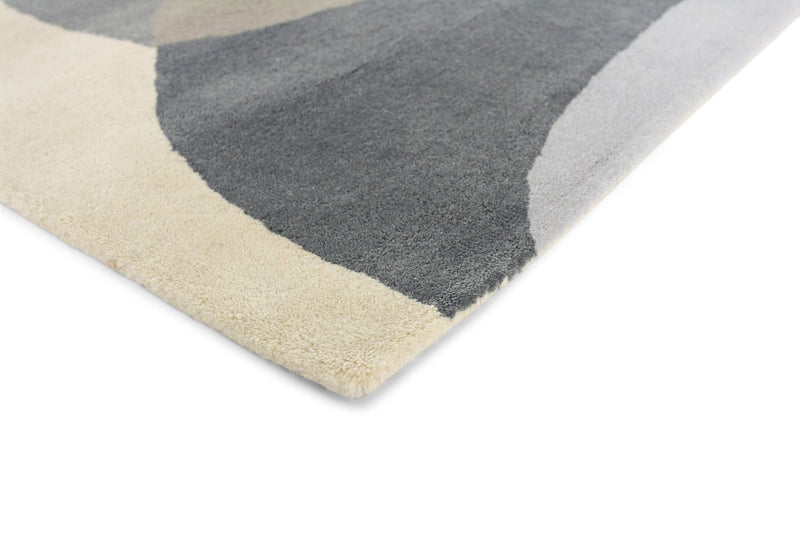 Elliptic Contemporary Wool Rugs 140304 Charcoal Grey by Harlequin