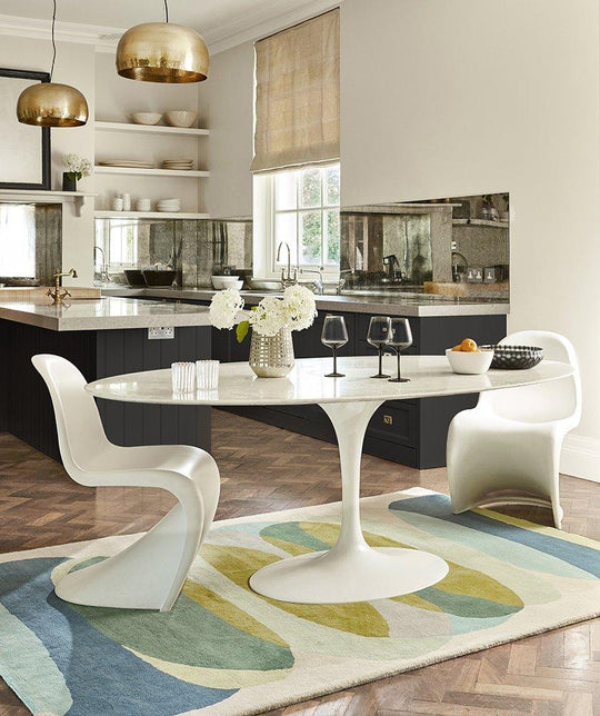 Elliptic Contemporary Wool Rugs 140307 Emerald Green by Harlequin