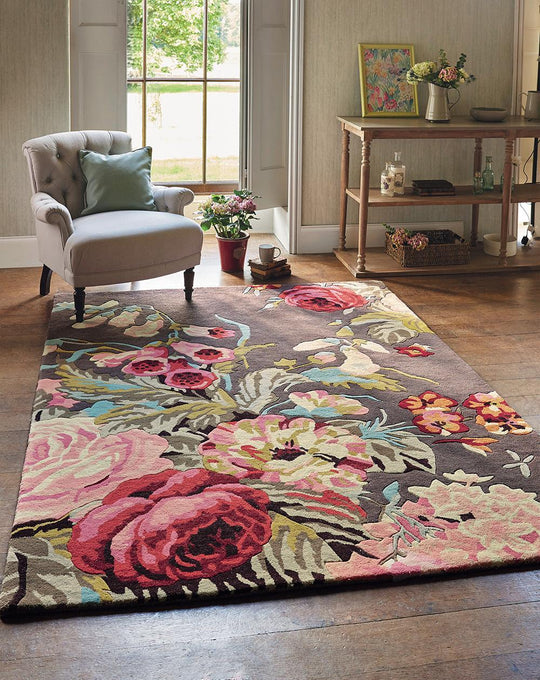 Stapleton rugs 45302 in rosewood by sanderson