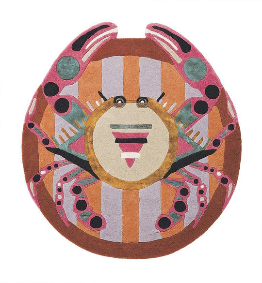 Zodiac Cancer Star Sign Circle Round Wool Rugs 161405 by Ted Baker