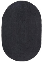 Mumbai Black Oval Rug