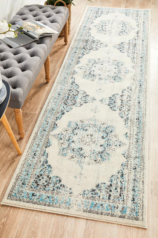 Tina 922 White Runner Rug