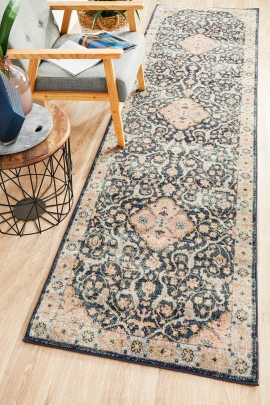 Artin Power Loomed Midnight Runner Rug