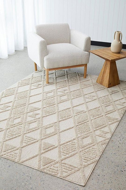 Power Loomed  Marina Lisa Natural Rug