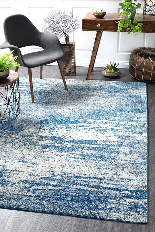 Susa Jahan Dunescape Modern Blue Grey Rug