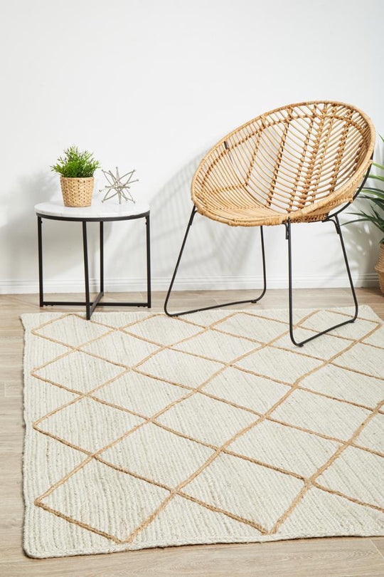 Sahra 222 White Rug
