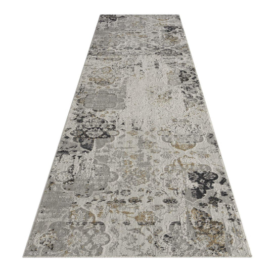 Athens Modern Grey Hallway Runner-14