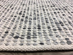 Hand Made  Felted Wool Rug Grey Natural
