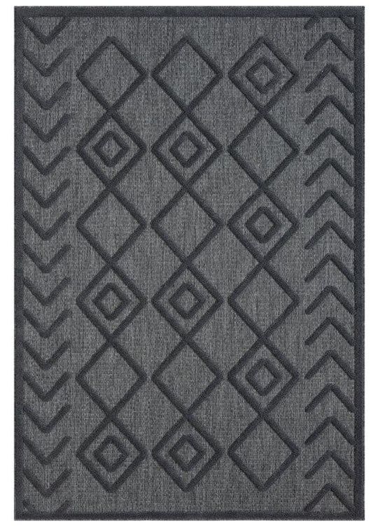 Power loomed Tina Modern 416 Charcoal Rug