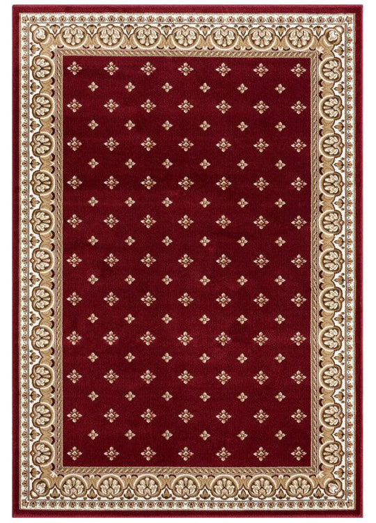 Power loomed Royal Red King Hall Rug-525