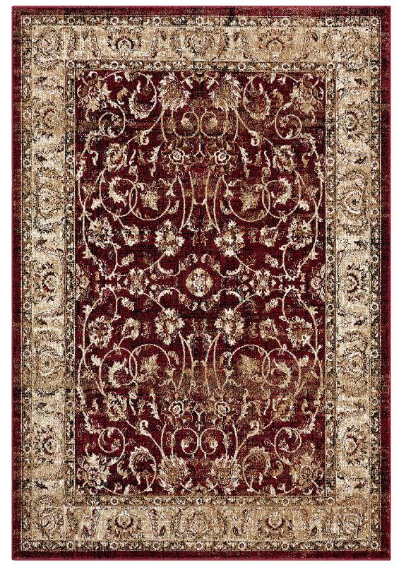 Power loomed Royal Red King Garden Rug-527