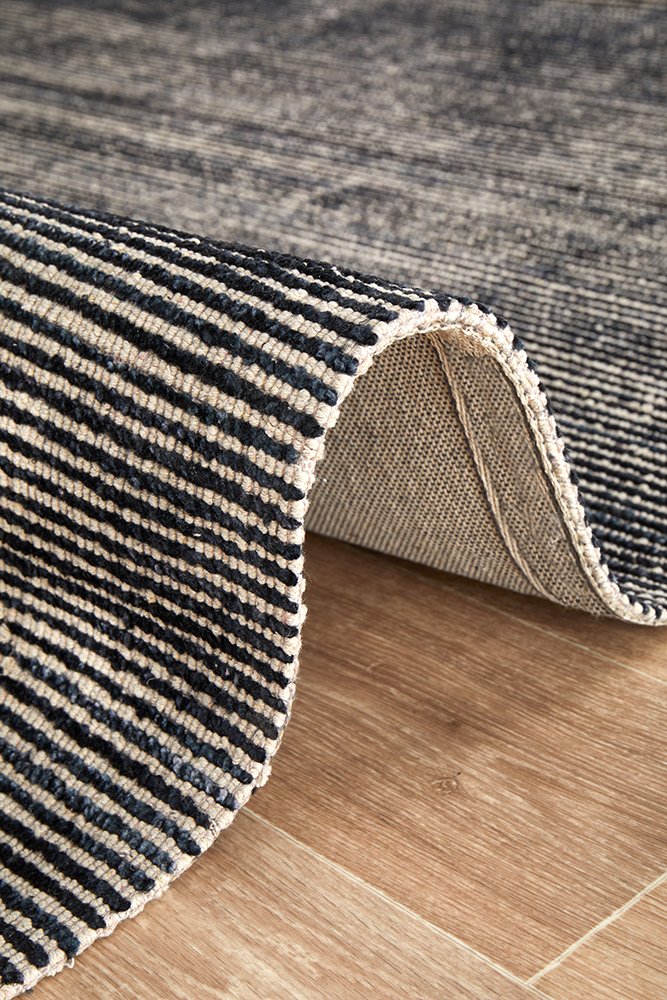 Kiya  Hand Loomed Black Rug