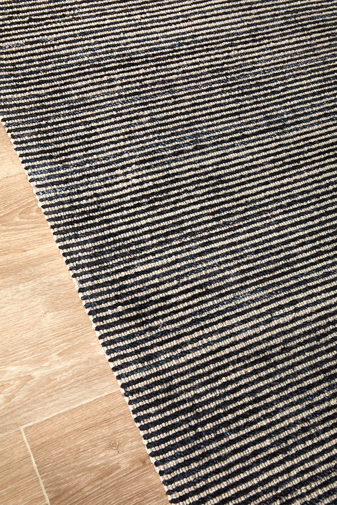 Kiya  Hand Loomed Black Rug