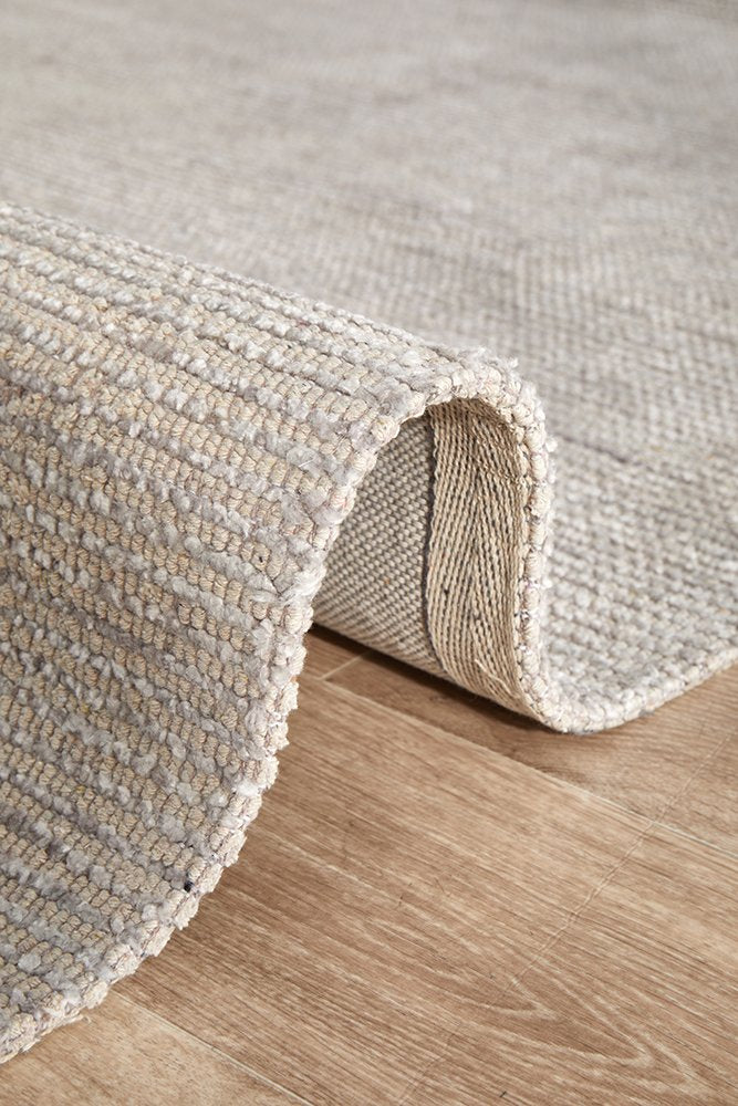 Kiya  Hand Loomed Stone Rug