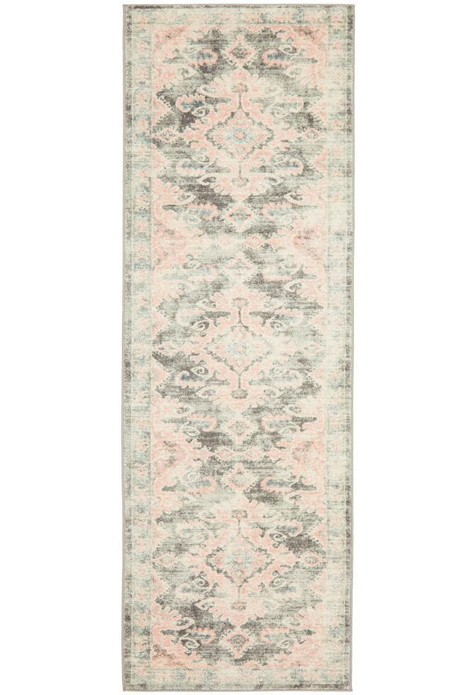 Arvin Power Loomed Grey Rug Runner-80 X 500cm