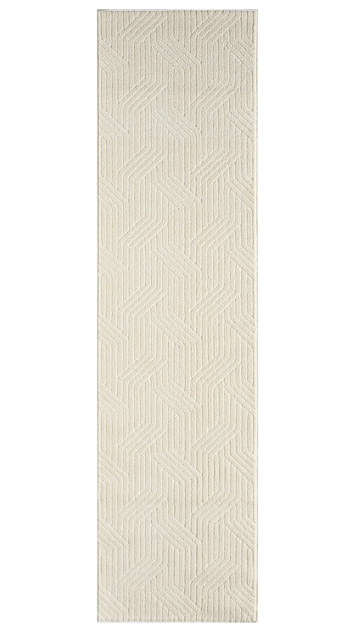 Beige patterned rug on a white background