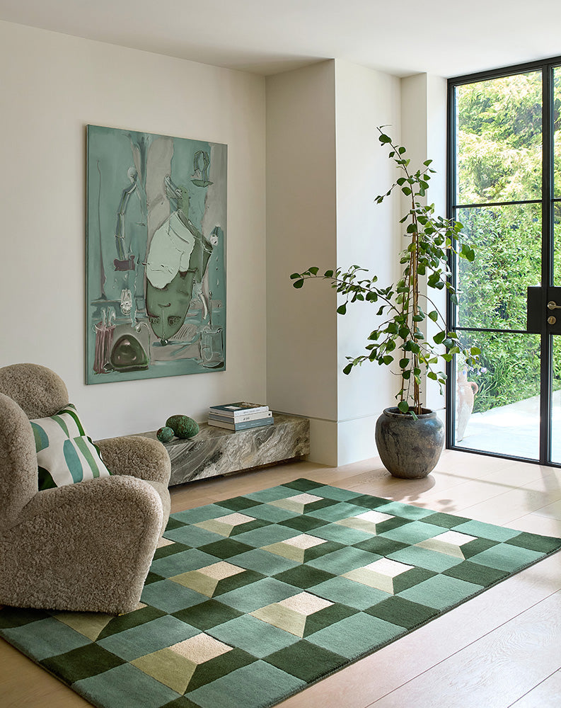 Harlequin Blocks Fern 141907 Rug