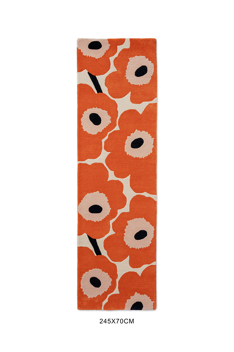 Marimekko Unikko Orange Red 132403 Runner Rug