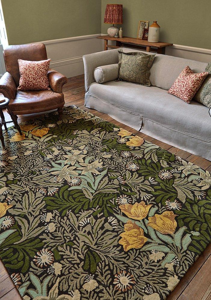 MORRIS & CO BOWER TWINING VINE GREEN 128207 – Aladdin Rugs NZ