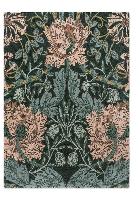 MORRIS & CO HONEYSUCKLE & TULIP TEAL 130407
