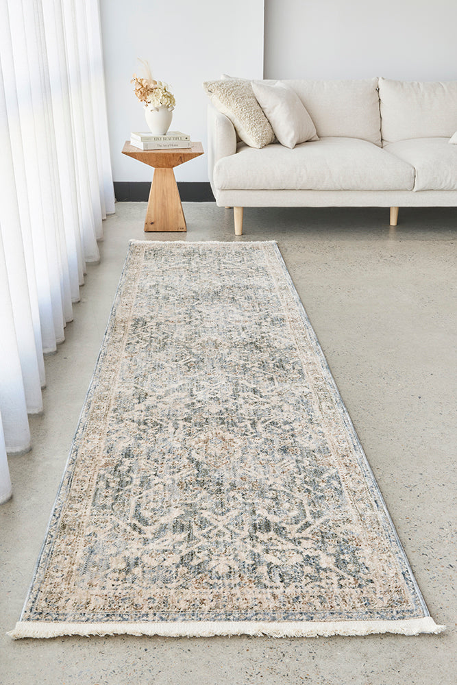 Tabriz Alvin Blue Runner Rug