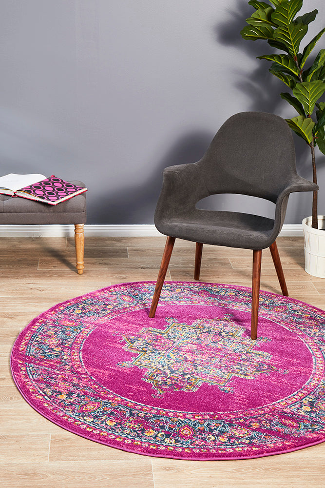 Zoltan Vintage Look Round Rug  240x240cm