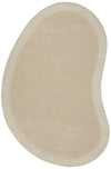 Asymmetrical Beige 100% NZ Wool Rug
