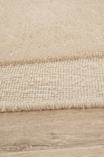 Asymmetrical Beige 100% NZ Wool Rug