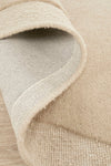 Asymmetrical Beige 100% NZ Wool Rug