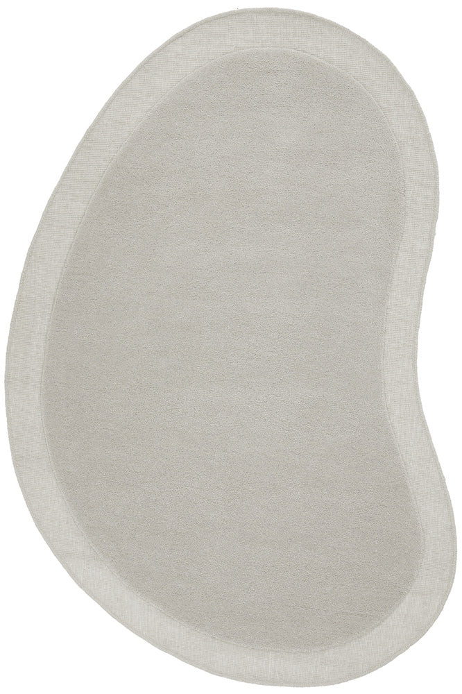 Asymmetrical Dove 100% Wool Rug