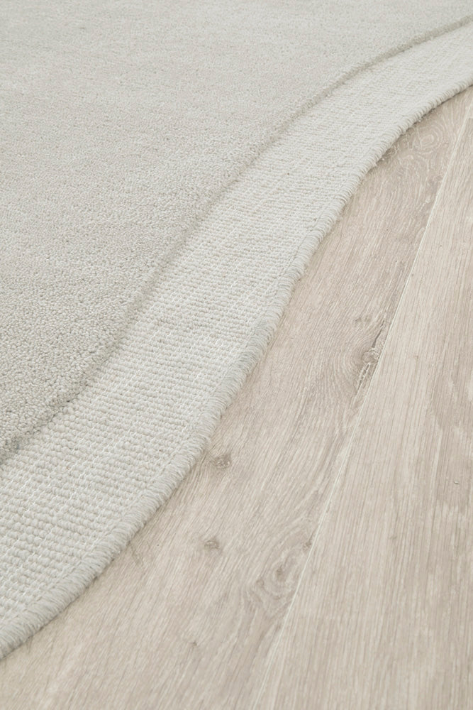 Asymmetrical Dove 100% Wool Rug