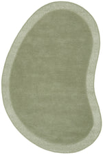 Asymmetrical Moss 100% NZ Wool Rug