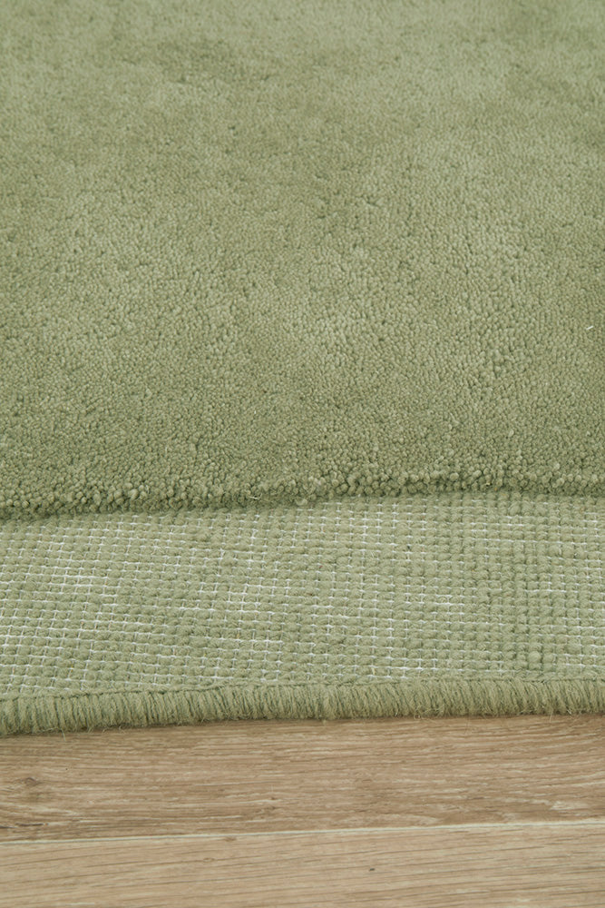 Asymmetrical Moss 100% NZ Wool Rug
