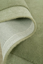 Asymmetrical Moss 100% NZ Wool Rug