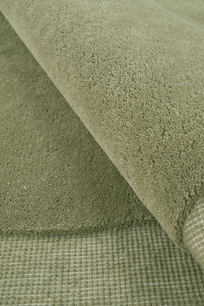 Asymmetrical Moss 100% NZ Wool Rug