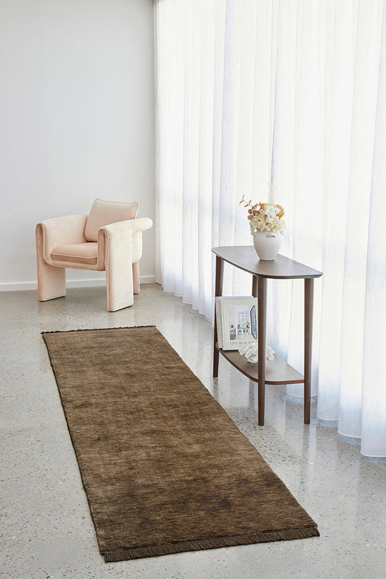 Refined Loom Kinship Bear Brown Runner Rug