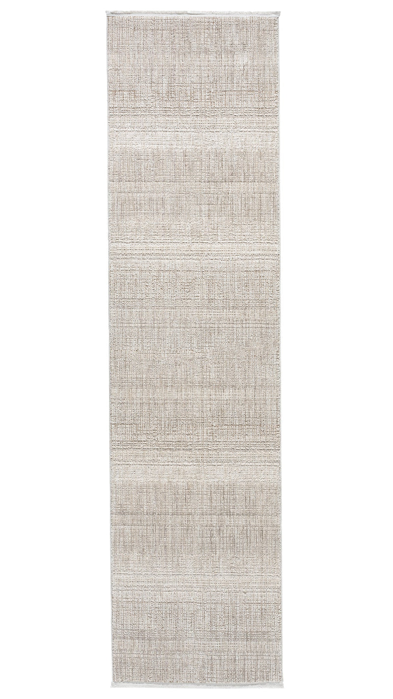 Rectangular beige rug on a white background