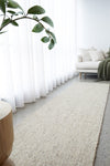 Hand Loomed Wool and Jute Begie Rug-