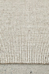 Hand Loomed Wool and Jute Begie Rug-