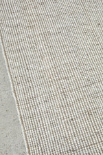 Hand Loomed Wool and Jute Begie Rug-