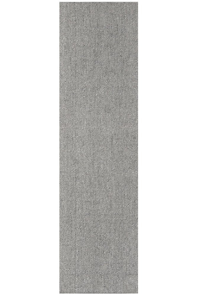 Hand Loomed Wool and Jute Graphite Rug-