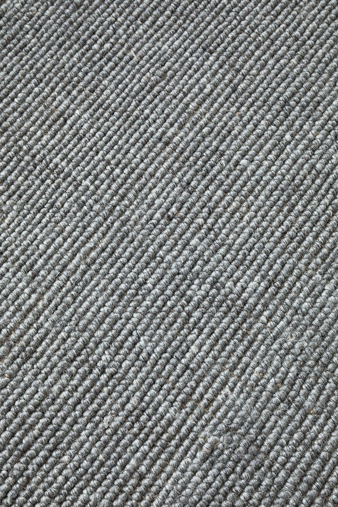 Hand Loomed Wool and Jute Graphite Rug-