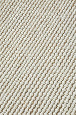 Hand Loomed Wool and Jute Cream Rug-