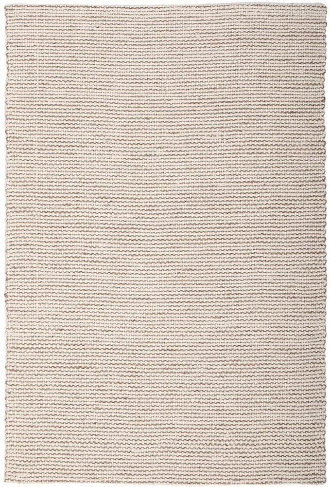 Hand Loomed Wool and Jute Cream Rug-