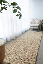 Hand Loomed Wool and Jute Natural Rug-